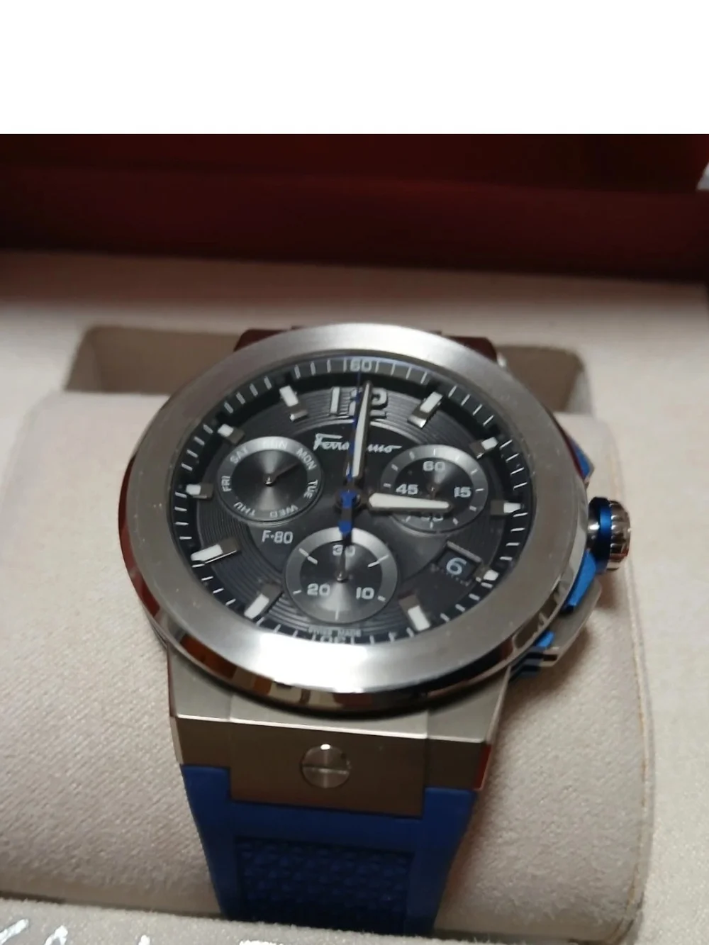 Ferragamo F-80 Titanium Tech Chronograph (Model: SFMT00222),